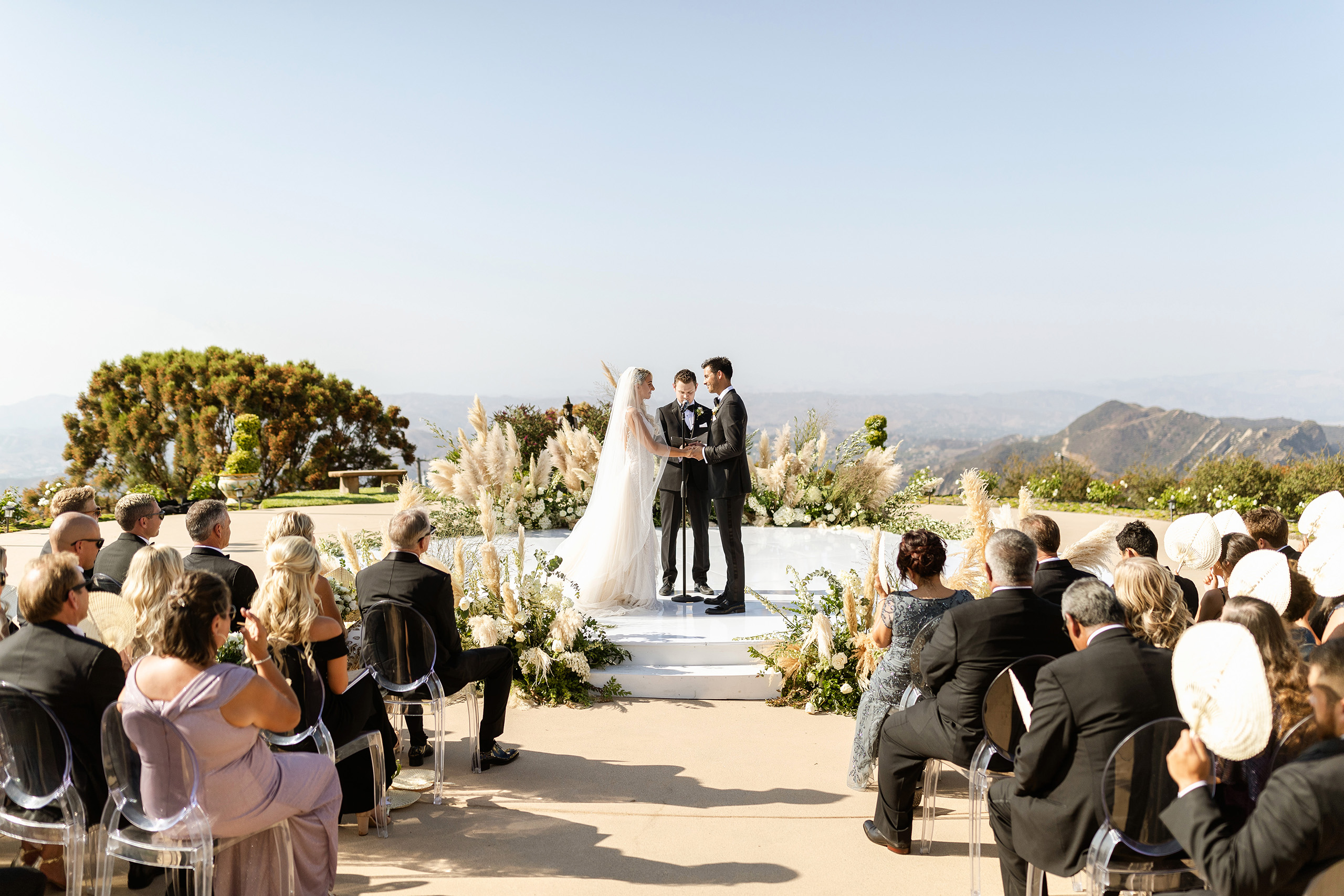 Wedding ceremony on mountain top